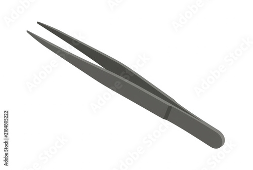 Pinça de metal isolada em fundo branco