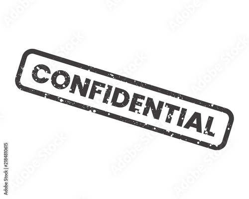 white background confidential text stamp.