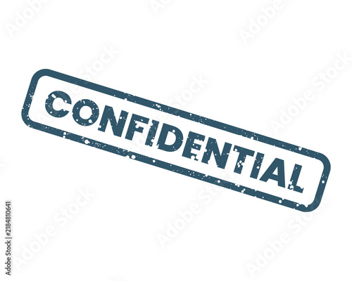 white background confidential text stamp.