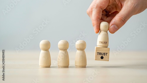 
Trust stamp concept representing confidence reliability and business partnership