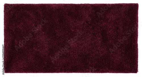 Bild auf Leinwand Plush burgundy bath mat with soft texture and deep pile for comfort