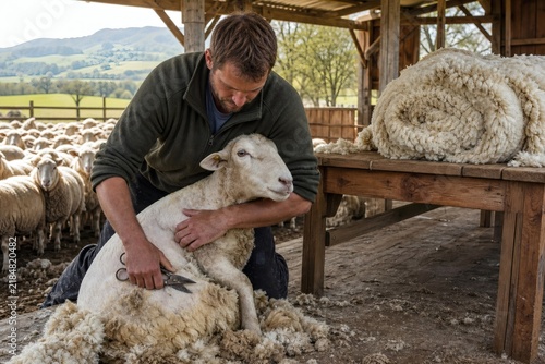 Sheep shearing