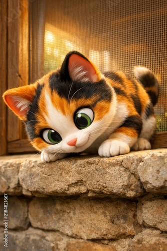Female cat cartoon 