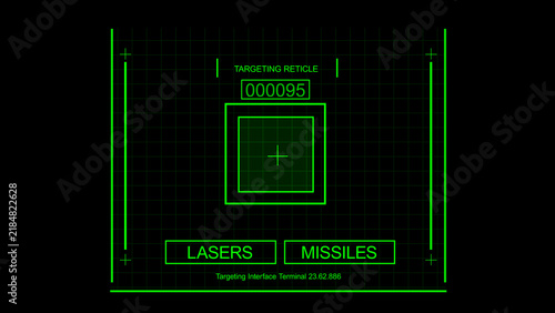 Canvas Print A Targeting Tracking Hologram for a Futuristic Starship or Starfighter