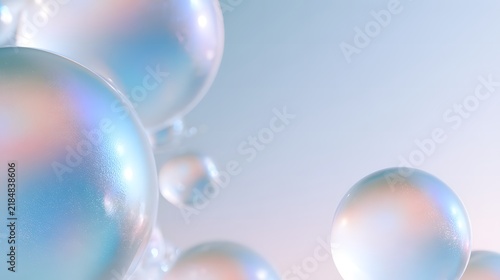 Opalescent celestial winter spheres background