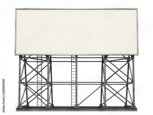 Blank Billboard Structure Ready For Custom Advertisement Design