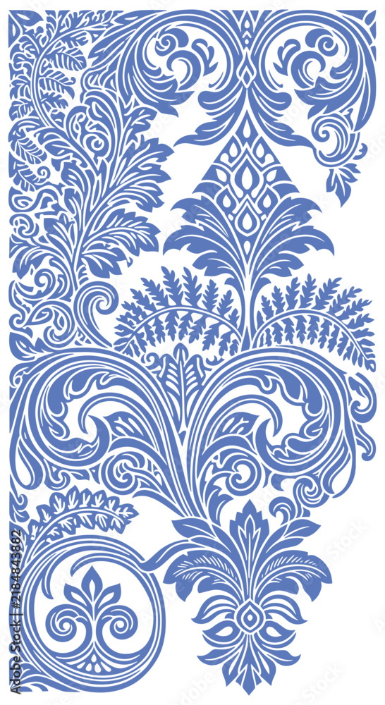 Fotografie Vector damask seamless pattern background