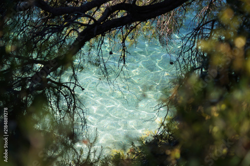 Crystal clear sea water