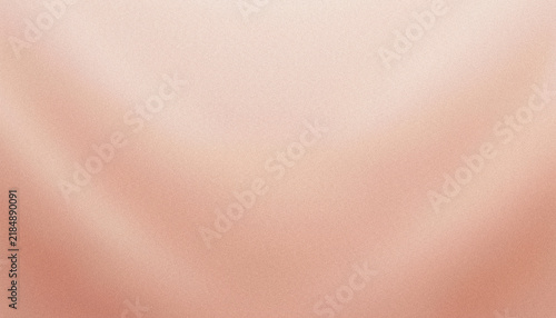 Abstract gradient background panoramic style with soft glowing coppery peach, powdery pink, rose gold and pearlescent white color blend and grainy texture