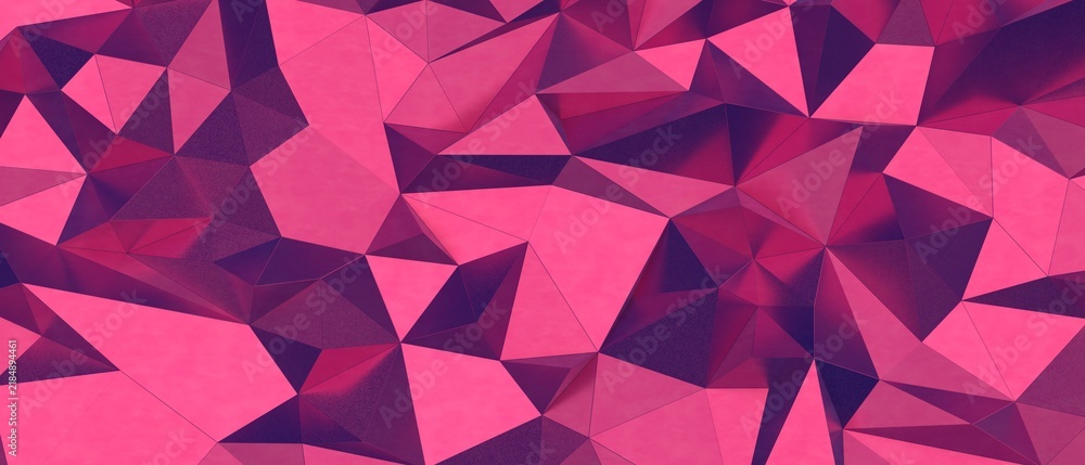 Fototapeta premium Dynamic abstract geometric pattern in pink and purple shades background