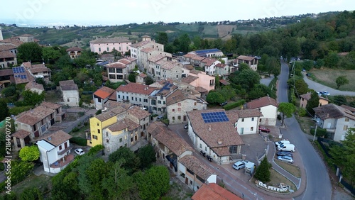 Europe, Italy, Golferenzo  in  province of Pavia, Lombardy,   hills of the Oltrepò Pavese, in Versa Valley. One of the most beautiful villages in Italy - ttourist destination in vineyards