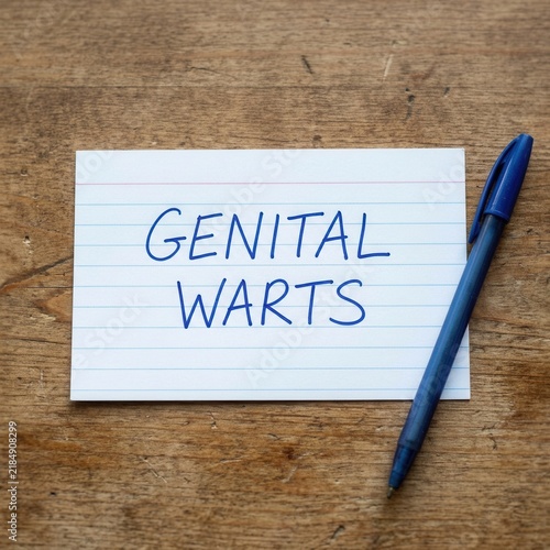 Genital Warts Medical Condition Awareness And Diagnosis On Paper Card