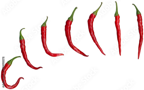 Red Chili Pepper Spicy Level Scale Isolated Transparent PNG for Hot Sauce Packaging, Restaurant Menu, and Food Marketing Design