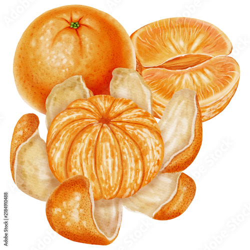 Foto Composition of tangerines