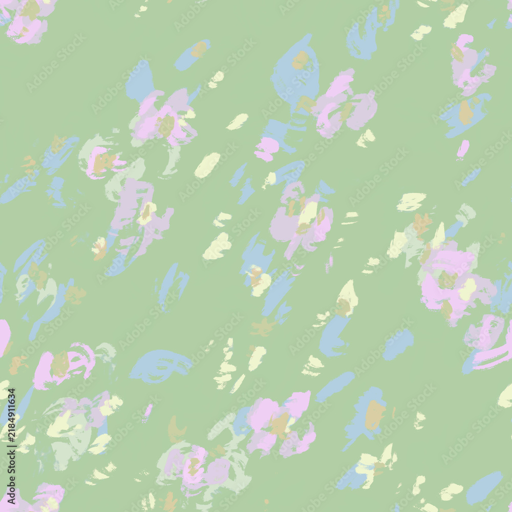 Fototapeta premium Hand-Drawn Pastel Floral Seamless Pattern Background
