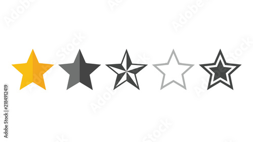  five stars icon set.