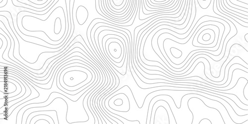 Topographic map vector background, abstract contour line pattern, minimal white geographic relief texture for web design and print