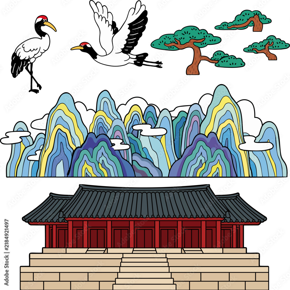 Fototapeta premium korea elements