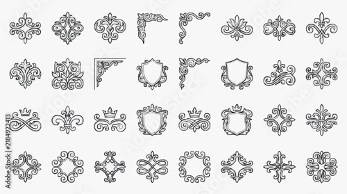 Elegant Ornamental Designs Collection for Branding and Decorative Art Projects