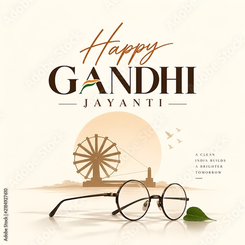 Gandhi Jayanti Social Media Post Instagram Story and Banner Design for Indian Independence Celebration