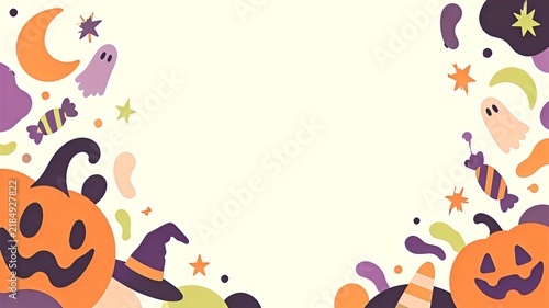 Abstract Silly Halloween Silhouettes