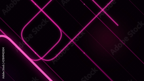 Abstract neon lines forming a dynamic and futuristic pattern against a dark background. The bright pink lines create a sense of energy and movement, with subtle glow effects adding depth.