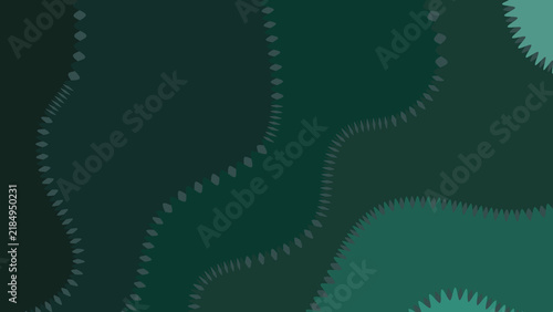 Abstract dark teal background with geometric dashed lines and wavy patterns