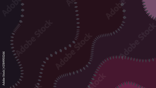 Abstract dark plum background with geometric dashed lines and wavy patterns