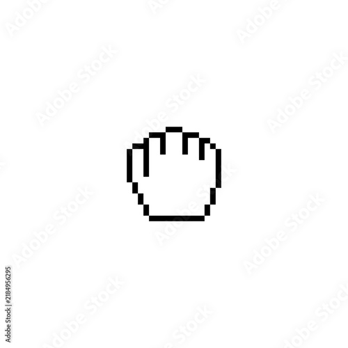 Gesture Hand with Pixel Art Design