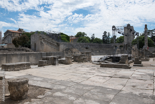 Fotografie Historisches Amphitheater und Circus Maximus in Arles Frankreich