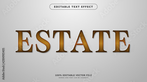 Editable text effect Luxury gold elegant gold emboss style