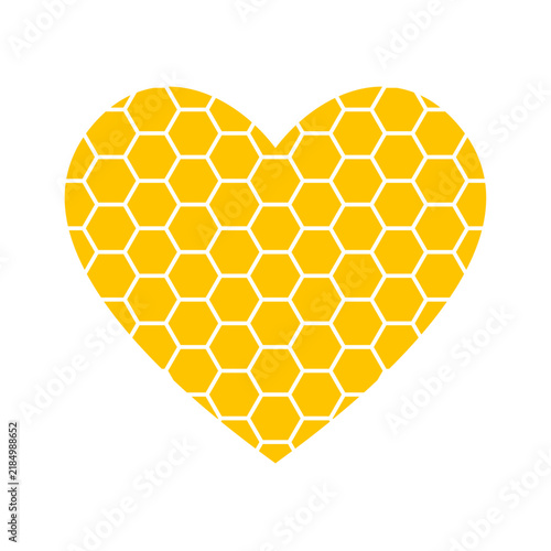 Tapety artystyczne Honeycomb heart icon