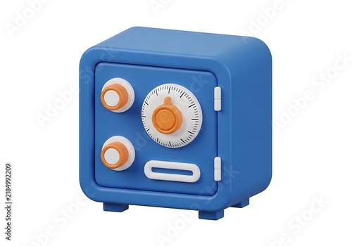 Vintage blue dial combination safe with knobs