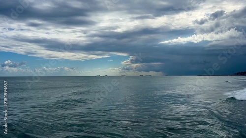 clouds over the sea