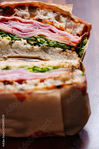 cold cut pork italian sandwich