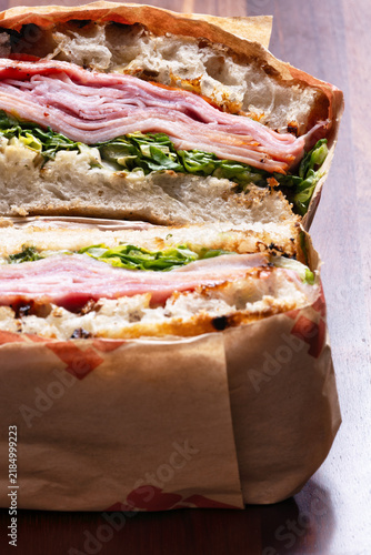 cold cut pork italian sandwich