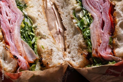 cold cut pork italian sandwich