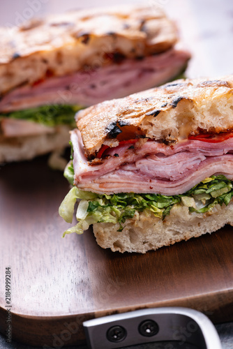 cold cut pork italian sandwich