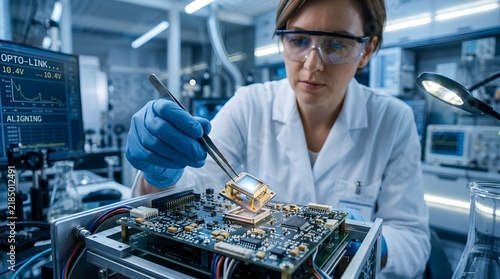 Person Repairing Electronic Component In Lab