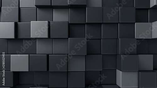 Cube Pattern Background with 3D Abstract Black Geometric shapes