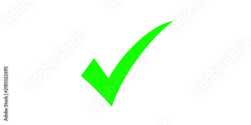 фотографія Vibrant green tick mark graphic symbolizing correctness and completion