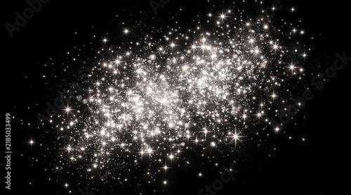 White sparkling star cluster