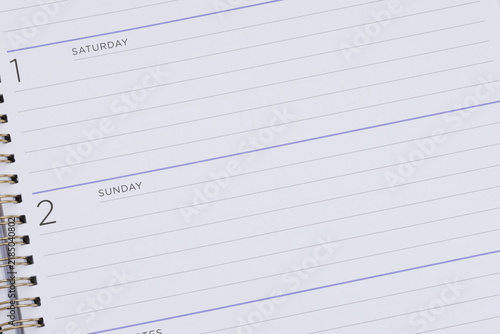 Blank daily planner for time management and scheduling