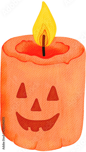 Cheerful Jack-o'-Lantern Candle for Halloween Decor