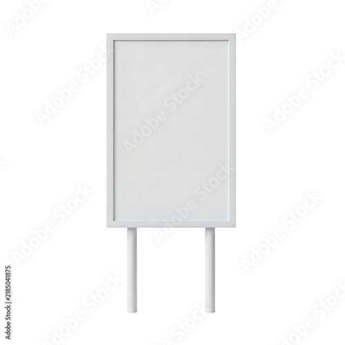Blank vertical billboard mockup for outdoor advertising and signage display template.