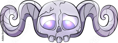 Skull with horns