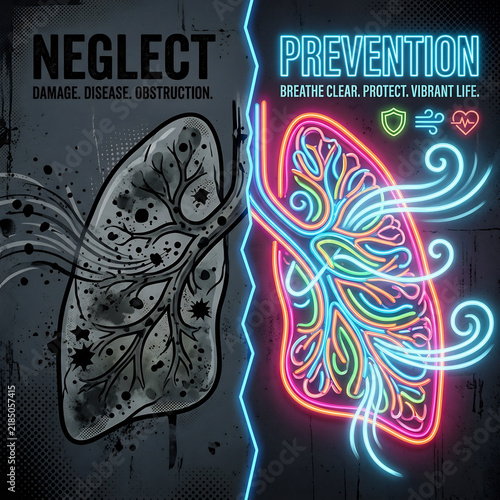 4. Mental Health Awareness and Prevention Concept, Neglect Versus Healthcare and Emotional Wellness