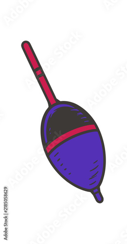Stylized Fishing Float Bobber Clipart