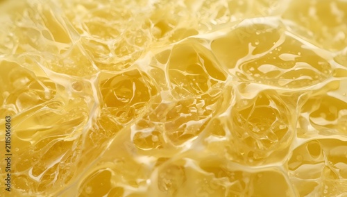 Textured Bright Yellow Cheese Melt Close Up