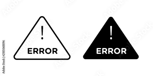Bild auf Leinwand Error icon flat outline in black